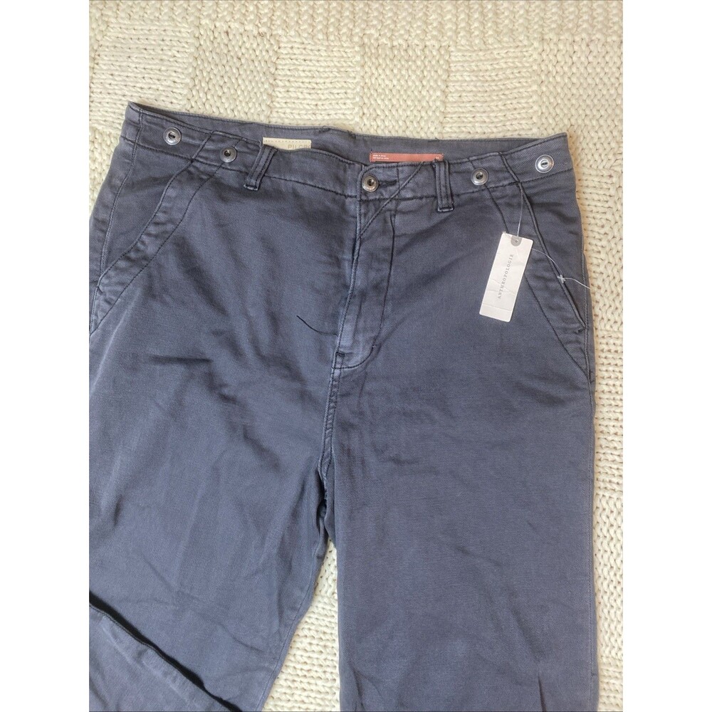 NWT Anthropologie Pilcro Pants Womens Size 29 Gray Slouchy Chino High Rise - Picture 4 of 8